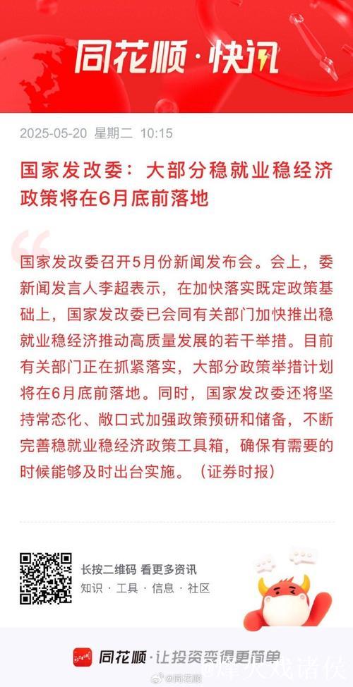 国家发改委:大部分稳就业稳经济政策将在6月底前落地 国家发改委:大部分稳就业稳经济政策将在6月底前落地